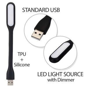 USB LED Light with Dimmer - Black, White or Orange
